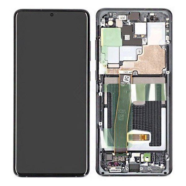 Écran LCD Tactile avec Cadre Samsung G988F Galaxy S20 Ultra 5G Écran GH82-22327A/GH82-22271A Cosmic Noir