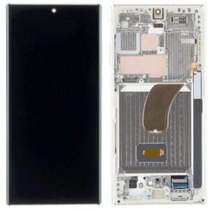 Écran LCD + Tactile Avec Cadre Samsung Galaxy S23 Ultra SM-S918B - GH82-30466B/GH82-30465B - Cream