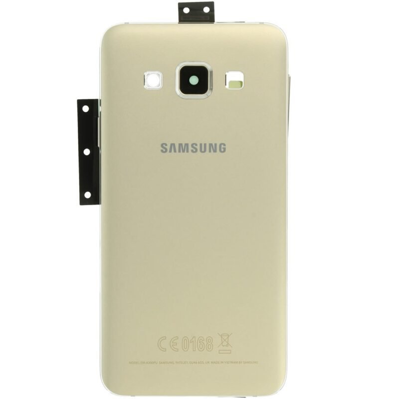 Cache arrière Samsung A300F Galaxy A3 GH96-08196F Avec Objectif Gold 2 Cache arrière Samsung A300F Galaxy A3 GH96-08196F Avec Objectif Gold