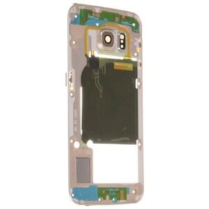 Samsung G925F Galaxy S6 Edge Cadre central  avec bouton d'alimentation Volume NFC et Haut-Parleur  Gold