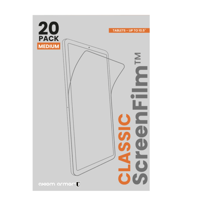 Axiom ScreenFilm Protector - 70897319 - 20 Pack - For Tablets Up To 10.5''