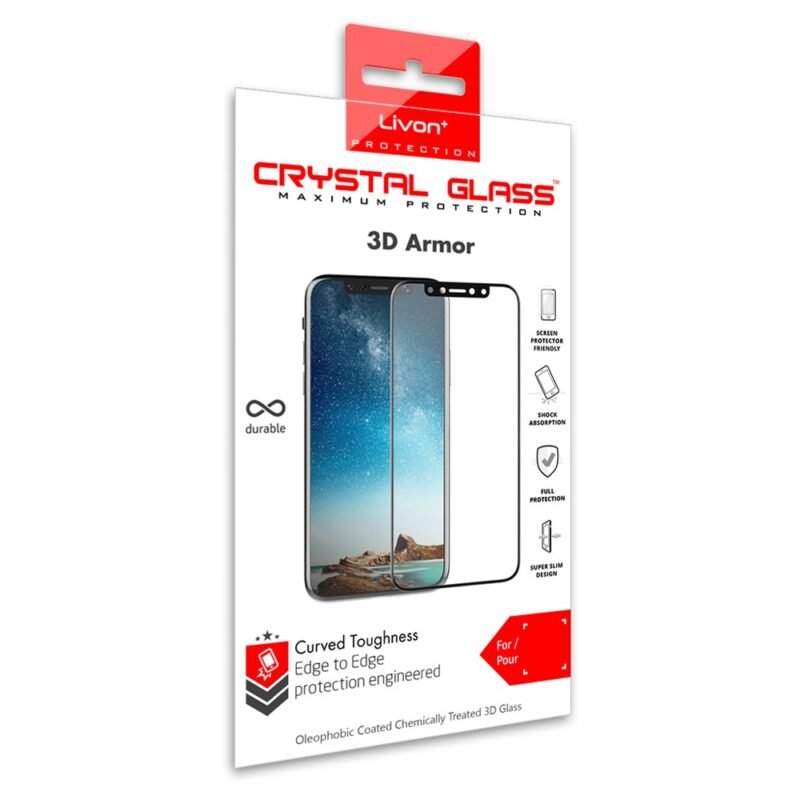 Livon Samsung Galaxy A8 2018 SM-A530F Film Verre Trempé 3D Armor Noir 2 Livon Samsung Galaxy A8 2018 SM-A530F Film Verre Trempé 3D Armor Noir