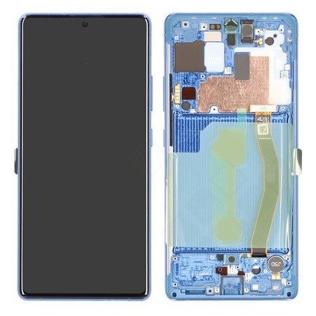 Écran LCD Tactile avec Cadre Samsung G770F Galaxy S10 Lite Écran GH82-21672C/GH82-21992C Bleu 2 Écran LCD Tactile avec Cadre Samsung G770F Galaxy S10 Lite Écran GH82-21672C/GH82-21992C Bleu