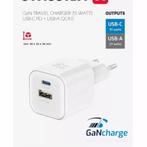 Chargeur de voyage USB-A UBS-C Swissten 35 W - 22071200 - Blanc