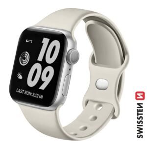 Swissten Apple Watch 38-41mm Bracelet en silicone - 46000107 - Stone Gris