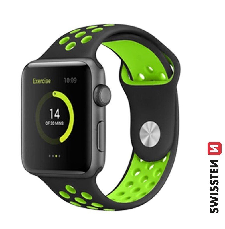 Swissten Apple Watch 38-41mm Sport Bracelet en silicone - 46000601 - Noir 2 Swissten Apple Watch 38-41mm Sport Bracelet en silicone - 46000601 - Noir