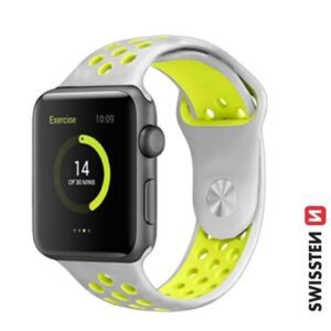 Swissten Apple Watch 42-49mm Sport Bracelet en silicone - 46000613 - Silver