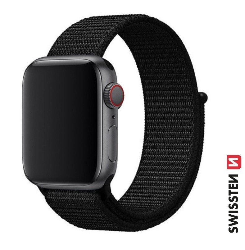 Swissten Apple Watch 38-41mm Nylon Band - 46000702 - Noir 2 Swissten Apple Watch 38-41mm Nylon Band - 46000702 - Noir