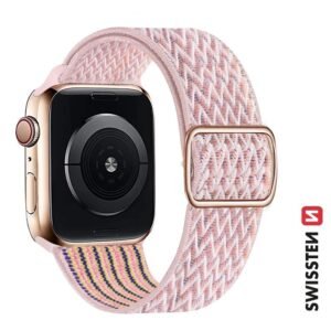 Swissten Apple Watch 38-41mm Nylon Band - 46000707 - Avec Buckle - Pink