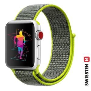 Swissten Apple Watch 42-49mm Nylon Band - 46000711 - Vert