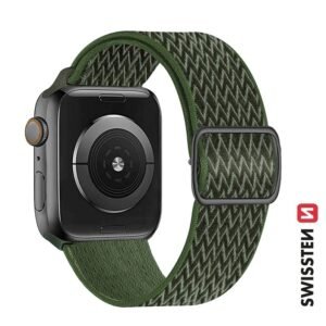 Swissten Apple Watch 42-49mm Nylon Band - 46000718 - Avec Buckle - Khaki