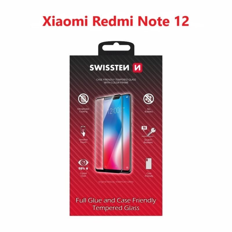 Swissten Xiaomi Redmi Note 12 4G (23021RAAEG) Verre Trempé - 54501838 - Full Glue - Noir 2 Swissten Xiaomi Redmi Note 12 4G (23021RAAEG) Verre Trempé - 54501838 - Full Glue - Noir