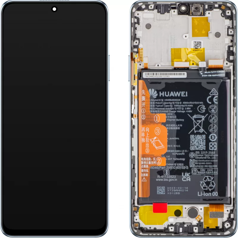 Écran LCD Tactile Avec Cadre Huawei Nova Y90 (CTR-LX2/CTR-LX1) - 02355ARH - Bleu