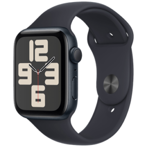 Apple Watch SE 2023 44mm Noir (Bracelet Silicone Noir M/L)