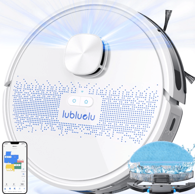 Lubluelu SL60D - LDS9.0 Aspirateur robot de navigation Lidar blanc 2 Lubluelu SL60D - LDS9.0 Aspirateur robot de navigation Lidar blanc