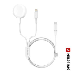 Swissten 2-in-1 Wireless Apple Watch Charger - 22055503ECO - Eco Packing - Blanc