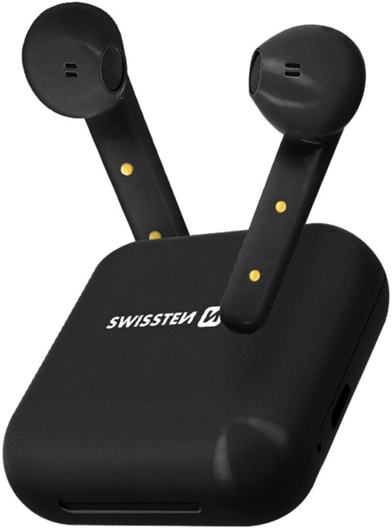 Swissten Flypods Headphones - Bleutooth TWS - Noir