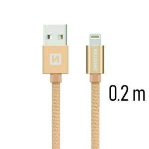 Swissten Textile Lightning Cable - 71523104 - 0.2m - Gold