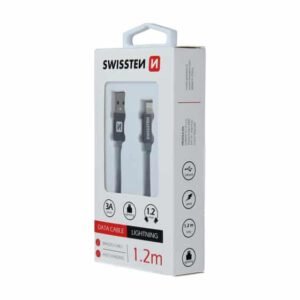 Swissten Textile MFI Lightning Cable - 71524202 - 1.2m - Gris