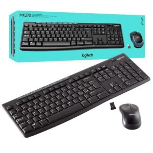 Ensemble Clavier et Souris Logitech MK270 Sans Fil Français AZERTY - Noir