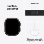 Apple Watch Ultra 2 GPS + Cellular 49 mm Titane Noir Bracelet Alpine Vert Foncé M CCC