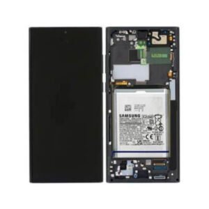 Écran LCD + Tactile Avec Cadre Samsung Galaxy S22 Ultra SM-S908B - GH82-27487A - Avec Batterie - Noir