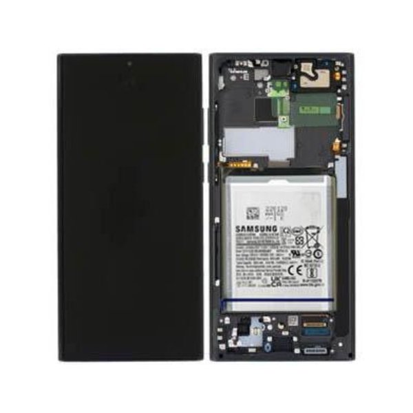 GH82-27487A Écran LCD Tactile avec Cadre Samsung Galaxy S22 Ultra SM-S908B - GH82-27487A - Avec Batterie - Noir