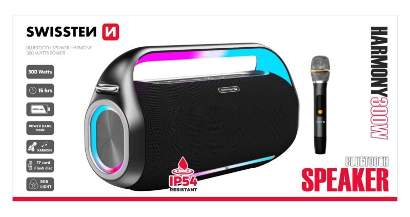 Swissten Harmony Haut-parleur Bluetooth - 52109010 - 300W - Noir