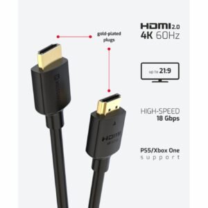 Swissten 4K HDMI Cable 60Hz - 75501114 - 5 Meter - PVC - Noir