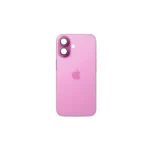 Vitre arrière iPhone 16 Plus  - Avec cadre de caméra + plaque de fer + aimant NFC - Rose