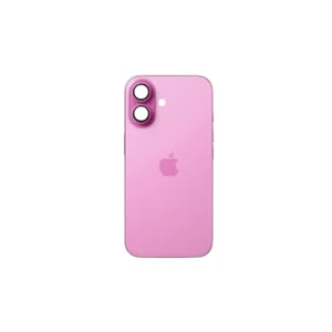 Vitre arrière iPhone 16 Plus  - Avec cadre de caméra + plaque de fer + aimant NFC - Rose