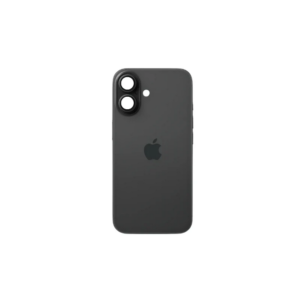 Vitre arrière iPhone 16  - Avec cadre de caméra + plaque de fer + aimant NFC - Noir