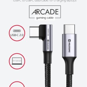 Câble USB Swissten Arcade Gaming Type-C vers Type-C - 71506560 - 2m - Noir