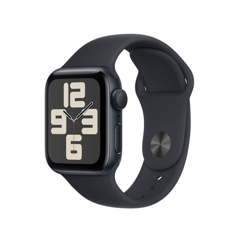 Apple Watch SE (2024) GPS 40 mm boîtier en aluminium bracelet de sport minuit M L