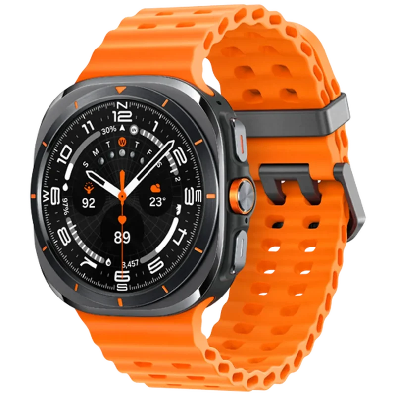 Samsung Galaxy Watch Ultra Titanium (Bracelet En Silicone Orange)