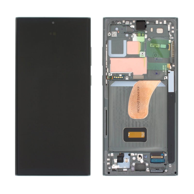 Écran LCD Tactile avec Cadre Samsung Galaxy S23 Ultra SM-S918B - GH82-30466C/GH82-30465C - Vert - Original Service Pack