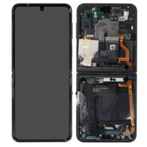 Écran LCD + Tactile avec Cadre Samsung Galaxy Z Flip 4 - SM-F721B  - Qualité OEM - Image pleine taille - Noir