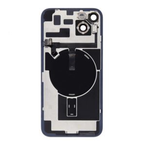 Verre arrière iPhone 14 Plus - avec plaque métallique + aimants Magsafe + nappe de charge sans fil - violet