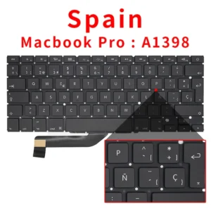 Clavier Avec rétroéclairage MacBook Pro Retina 15 Inch - A1398 - Version espagnole