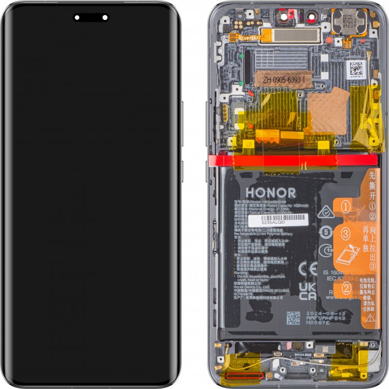 Écran LCD Tactile + cadre Honor Magic 6 Lite 5G (ALI-NX3) - 0235ALQD/0235AJLM - Black 2 Écran LCD Tactile + cadre Honor Magic 6 Lite 5G (ALI-NX3) - 0235ALQD/0235AJLM - Black