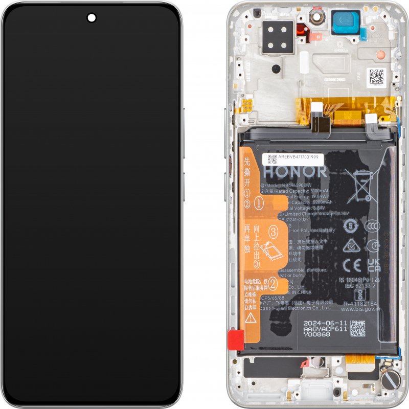 Écran LCD Tactile avec Cadre Honor 200 (ELI-AN00) - 0235ALRK - Blanc 2 Écran LCD Tactile avec Cadre Honor 200 (ELI-AN00) - 0235ALRK - Blanc