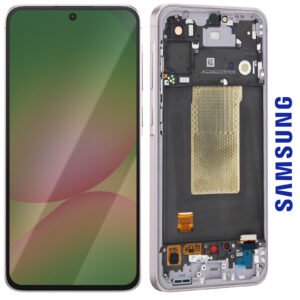 Écran LCD + vitre tactile + châssis pour Samsung Galaxy A56 SM-A566B - GH82-36829B - (Self-Assembled) - Gris