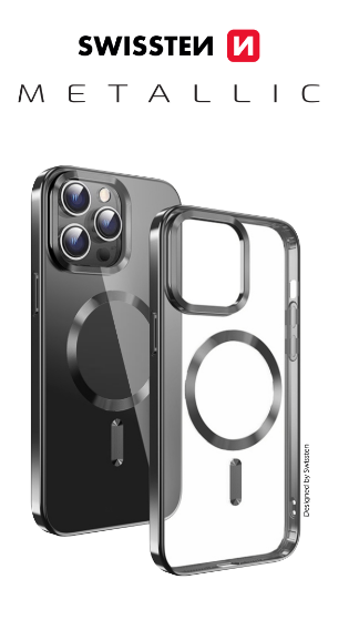 Swissten iPhone 17 Pro Metallic Magstick Case - 36500127 - For Magsafe Charging - Black 2 Swissten iPhone 17 Pro Metallic Magstick Case - 36500127 - For Magsafe Charging - Black