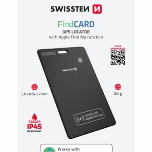 Localisateur GPS Swissten FindCARD - 20114002 - Noir