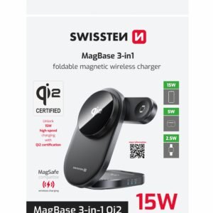 Chargeur sans fil magnétique Swissten MagBase 3-en-1 - 22055570