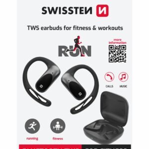 Écouteurs à oreille ouverte Swissten RUN - 51107093 - Noir