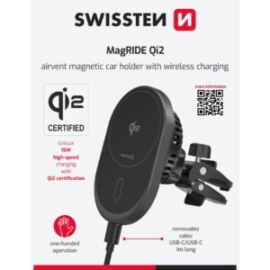 Support de voiture sans fil Swissten MagRide Airvent - 65010612