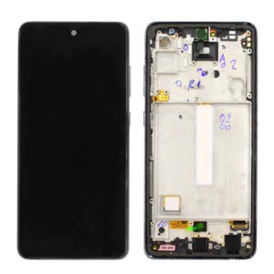 Écran LCD + tactile + châssis Samsung Galaxy A52 4G (SM-A525F) et Galaxy A52 5G (SM-A526B) - GH82-25524A/GH82-25754A/GH82-25526A/GH82-25602A - (Auto-assemblé) - Noir