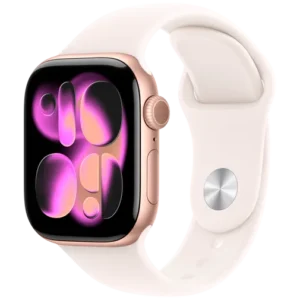 Apple Watch Series 11 42mm Rose Gold (Rose Pâle Bracelet En Silicone S/M)
