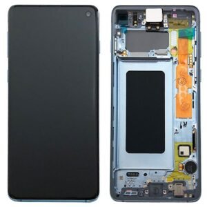 Écran LCD Tactile avec Cadre pour Samsung Galaxy S10 (G973F) - GH82-18850C/GH82-18835C - (Self-Assembled) - Bleu